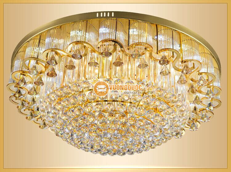 Đèn ốp trần pha lê đẹp treo phòng khách CM221-9